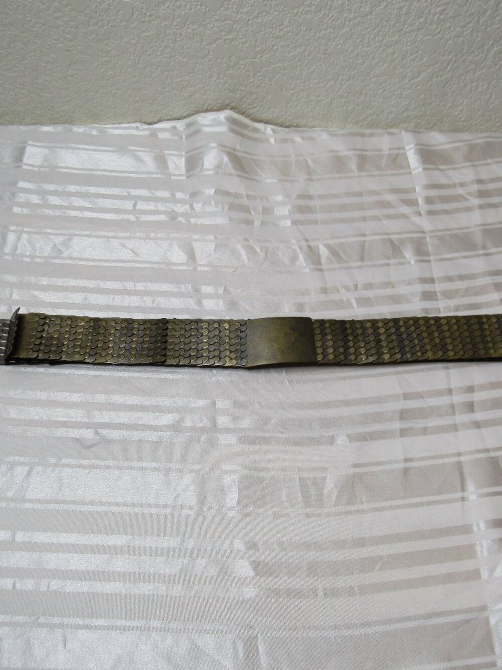 Vintage Wide Bronze Metal Scale Belt Adjustable Statement Waist Belt Edgy Boho